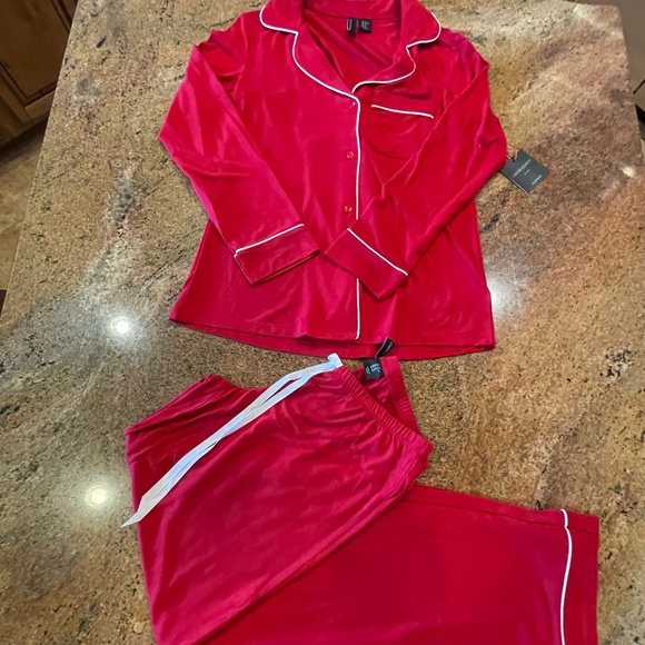 NEW! Cynthia Rowley Red Pajama Set 2 Piece NWT! Size XS - Picture 4 of 6